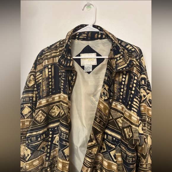 Vintage silk zip up jacket - Picture 7 of 12